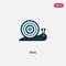 Two color snail vector icon from nature concept. isolated blue snail vector sign symbol can be use for web, mobile and logo. eps