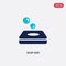 Two color soap bar vector icon from beauty concept. isolated blue soap bar vector sign symbol can be use for web, mobile and logo