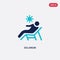 Two color solarium vector icon from general concept. isolated blue solarium vector sign symbol can be use for web, mobile and logo