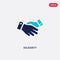 Two color solidarity vector icon from charity concept. isolated blue solidarity vector sign symbol can be use for web, mobile and