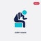 Two color sorry human vector icon from feelings concept. isolated blue sorry human vector sign symbol can be use for web, mobile
