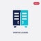 Two color sportive lockers vector icon from american football concept. isolated blue sportive lockers vector sign symbol can be
