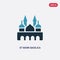 Two color st mark basilica vector icon from monuments concept. isolated blue st mark basilica vector sign symbol can be use for