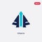 Two color stealth vector icon from army and war concept. isolated blue stealth vector sign symbol can be use for web, mobile and