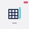 Two color sudoku vector icon from free time concept. isolated blue sudoku vector sign symbol can be use for web, mobile and logo.