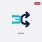 Two color suffle vector icon from arrows concept. isolated blue suffle vector sign symbol can be use for web, mobile and logo. eps