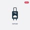Two color suitcase vector icon from signs concept. isolated blue suitcase vector sign symbol can be use for web, mobile and logo.