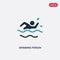 Two color swimming person vector icon from summer concept. isolated blue swimming person vector sign symbol can be use for web,