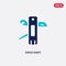 Two color swiss knife vector icon from camping concept. isolated blue swiss knife vector sign symbol can be use for web, mobile