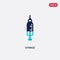 Two color syringe vector icon from education concept. isolated blue syringe vector sign symbol can be use for web, mobile and logo