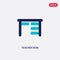 Two color teacher desk vector icon from e-learning and education concept. isolated blue teacher desk vector sign symbol can be use