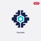 Two color teaching vector icon from artificial intelligence concept. isolated blue teaching vector sign symbol can be use for web