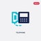 Two color telephone vector icon from customer service concept. isolated blue telephone vector sign symbol can be use for web,