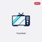 Two color television vector icon from electronic devices concept. isolated blue television vector sign symbol can be use for web,