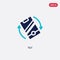 Two color tilt vector icon from augmented reality concept. isolated blue tilt vector sign symbol can be use for web, mobile and