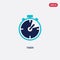 Two color timer vector icon from hockey concept. isolated blue timer vector sign symbol can be use for web, mobile and logo. eps