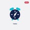 Two color timing vector icon from human resources concept. isolated blue timing vector sign symbol can be use for web, mobile and