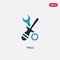 Two color tools vector icon from industry concept. isolated blue tools vector sign symbol can be use for web, mobile and logo. eps