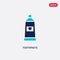 Two color toothpaste vector icon from cleaning concept. isolated blue toothpaste vector sign symbol can be use for web, mobile and