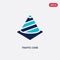 Two color traffic cone vector icon from tools concept. isolated blue traffic cone vector sign symbol can be use for web, mobile