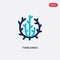 Two color tumbleweed vector icon from wild west concept. isolated blue tumbleweed vector sign symbol can be use for web, mobile