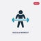 Two color vascular workout vector icon from sauna concept. isolated blue vascular workout vector sign symbol can be use for web,