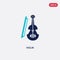 Two color violin vector icon from drinks concept. isolated blue violin vector sign symbol can be use for web, mobile and logo. eps