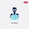 Two color vip person vector icon from cinema concept. isolated blue vip person vector sign symbol can be use for web, mobile and