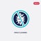 Two color virus cleaning vector icon from cleaning concept. isolated blue virus cleaning vector sign symbol can be use for web,