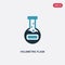 Two color volumetric flask vector icon from science concept. isolated blue volumetric flask vector sign symbol can be use for web