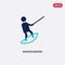 Two color wakeboarding vector icon from free time concept. isolated blue wakeboarding vector sign symbol can be use for web,
