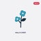 Two color wallflower vector icon from nature concept. isolated blue wallflower vector sign symbol can be use for web, mobile and