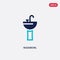 Two color washbowl vector icon from hygiene concept. isolated blue washbowl vector sign symbol can be use for web, mobile and logo