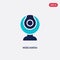 Two color webcamera vector icon from computer concept. isolated blue webcamera vector sign symbol can be use for web, mobile and