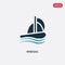 Two color windsail vector icon from nautical concept. isolated blue windsail vector sign symbol can be use for web, mobile and