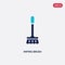 Two color wiping brush vector icon from cleaning concept. isolated blue wiping brush vector sign symbol can be use for web, mobile