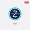 Two color zcash vector icon from cryptocurrency economy concept. isolated blue zcash vector sign symbol can be use for web, mobile