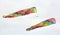Two colorful kites Newport coat show Rhode Island