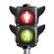 Two colors pedestrian traffic light sign