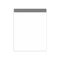 Two column dashed lined glue-top note paper letter size block, mockup