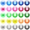 Two columned web layout icons in color glossy buttons