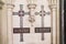 Two commemorative crosses at Tyntesfield house in Somerset