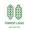 Two Coniferous Forest Trees Logo