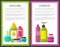 Two Cosmetic Skin Care Banners Vector Illustration