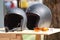 Two Crash Helmets