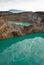 Two crater lakes seen from above