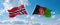 two crossed flags Afghanistan and Norway waving in wind at cloudy sky. Concept of relationship, dialog, travelling between two