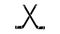 Two crossed hockey sticks icon animation
