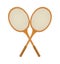 Two crossed tennis rackets