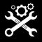 Two crossed wrenches vector icon